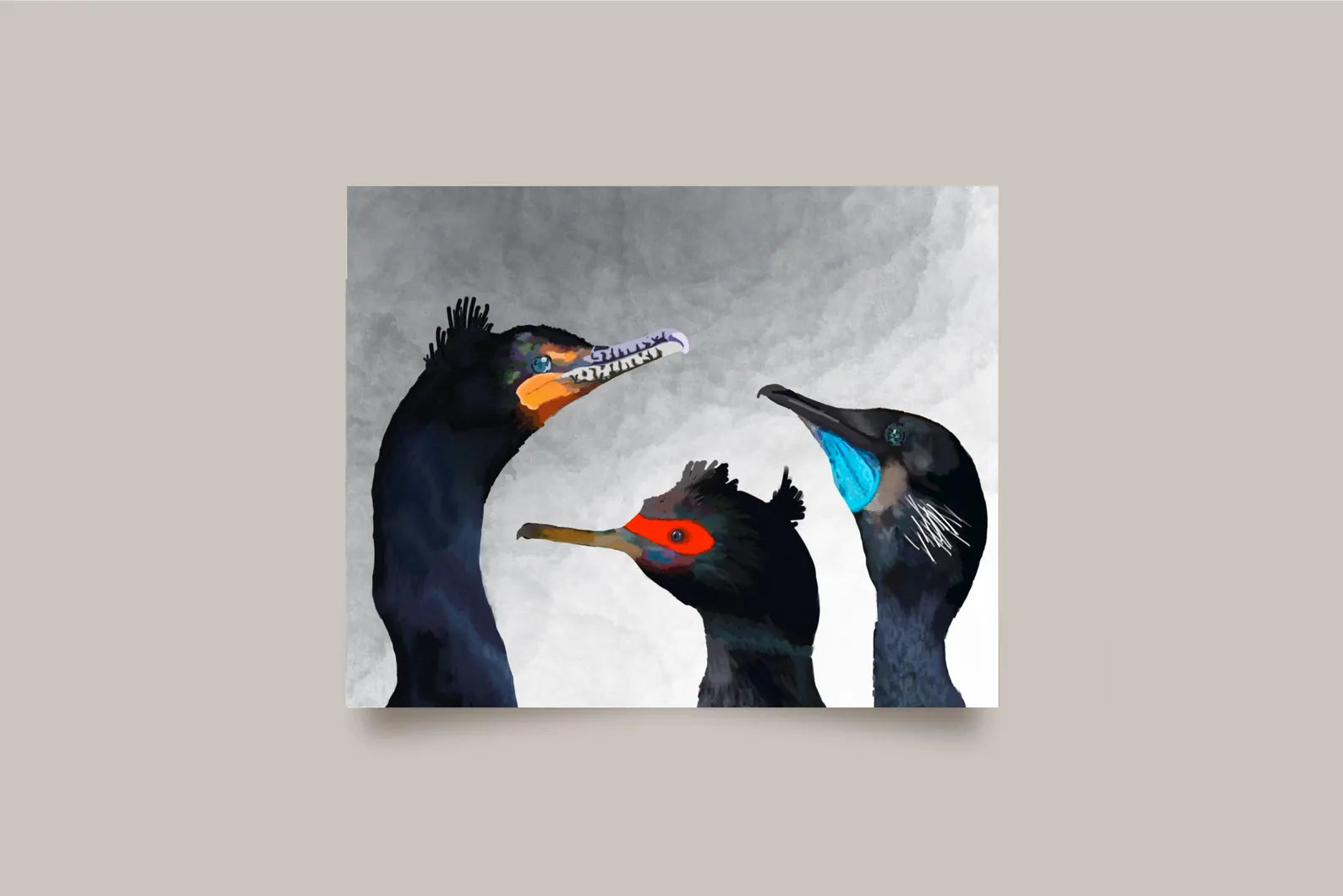 Cormorant Trifecta Card