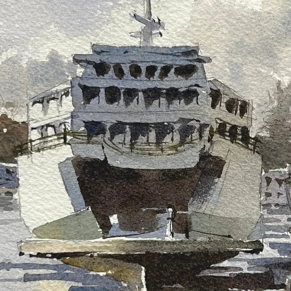 Docked Ferries - Limited Edition Print