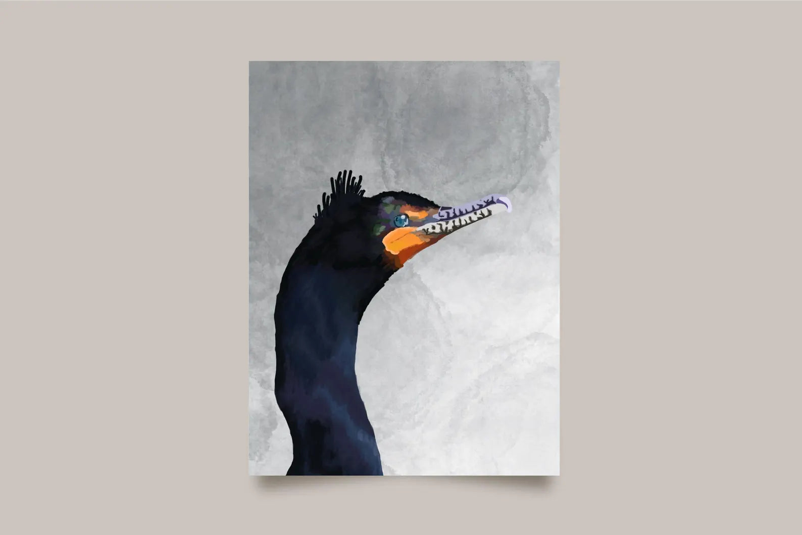 Double Crested Cormorant Card