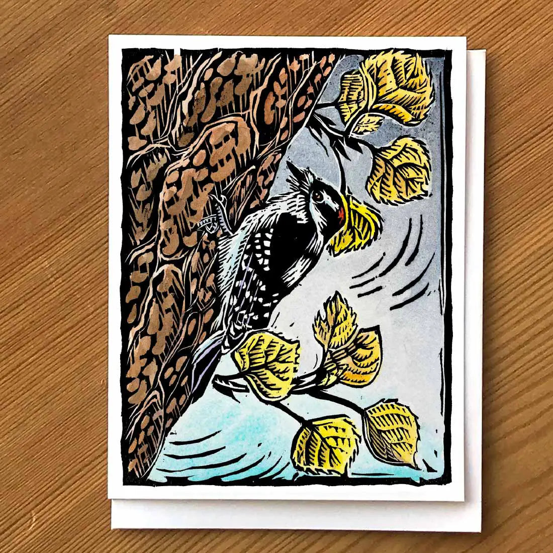 Downy Woodpecker Card