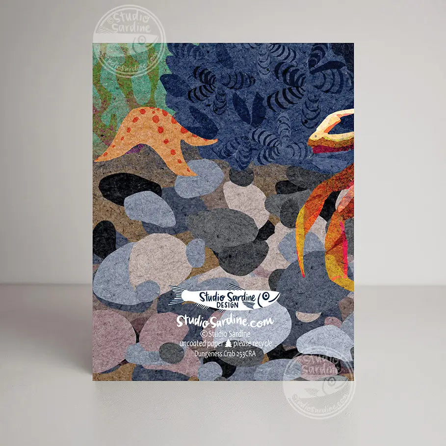 Dungeness Crab A2 Size Notecards, Blank Greeting Cards