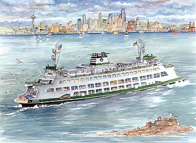 Ferry Art Print