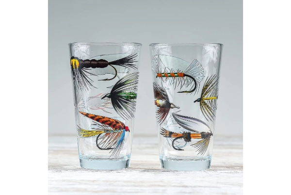 Fly Fishing Whiskey Glass