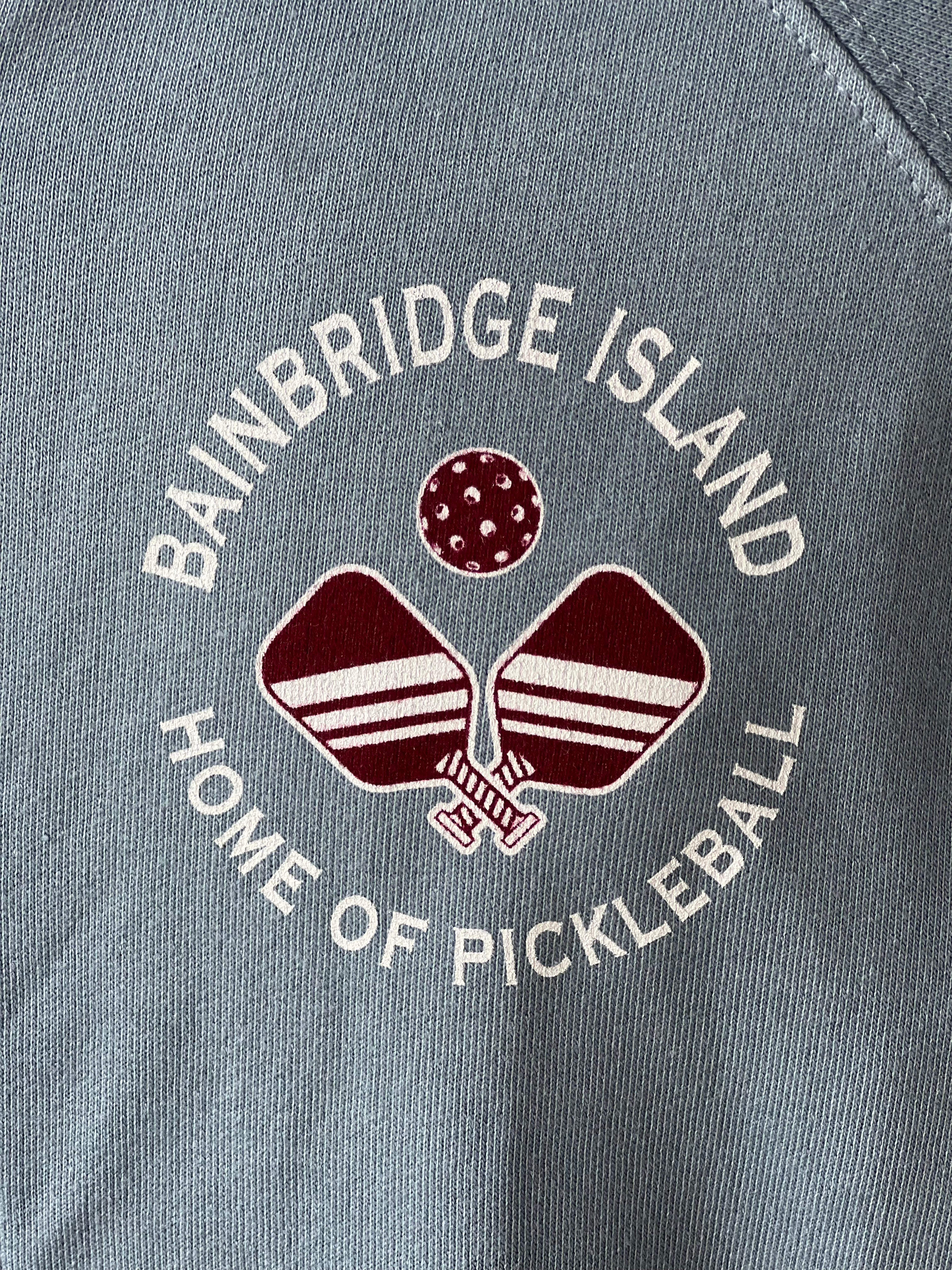 Home of Pickleball Bainbridge Island Zip Up Hoodie | Baby Blue