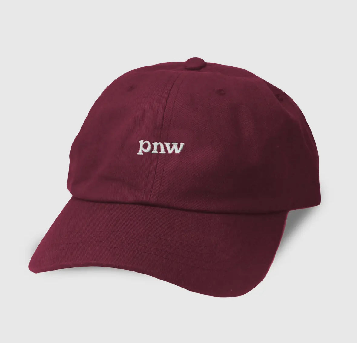 PNW initials - Dad Hat- Maroon Northwest