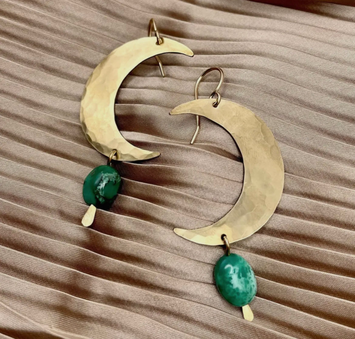 Turquoise Moon Earrings