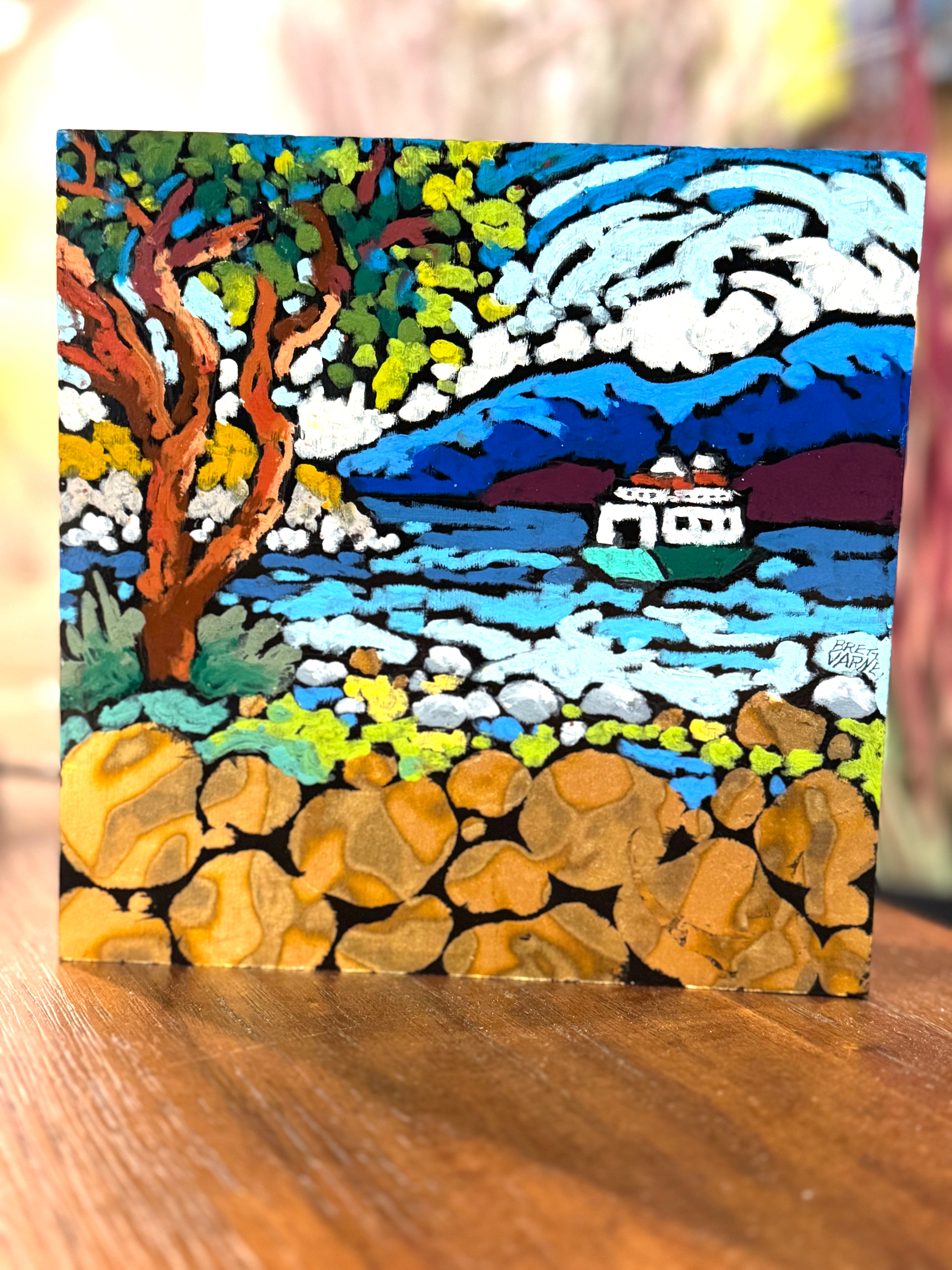 "Ferry Ride" by Brett Varney 6" x 6" Original Panels