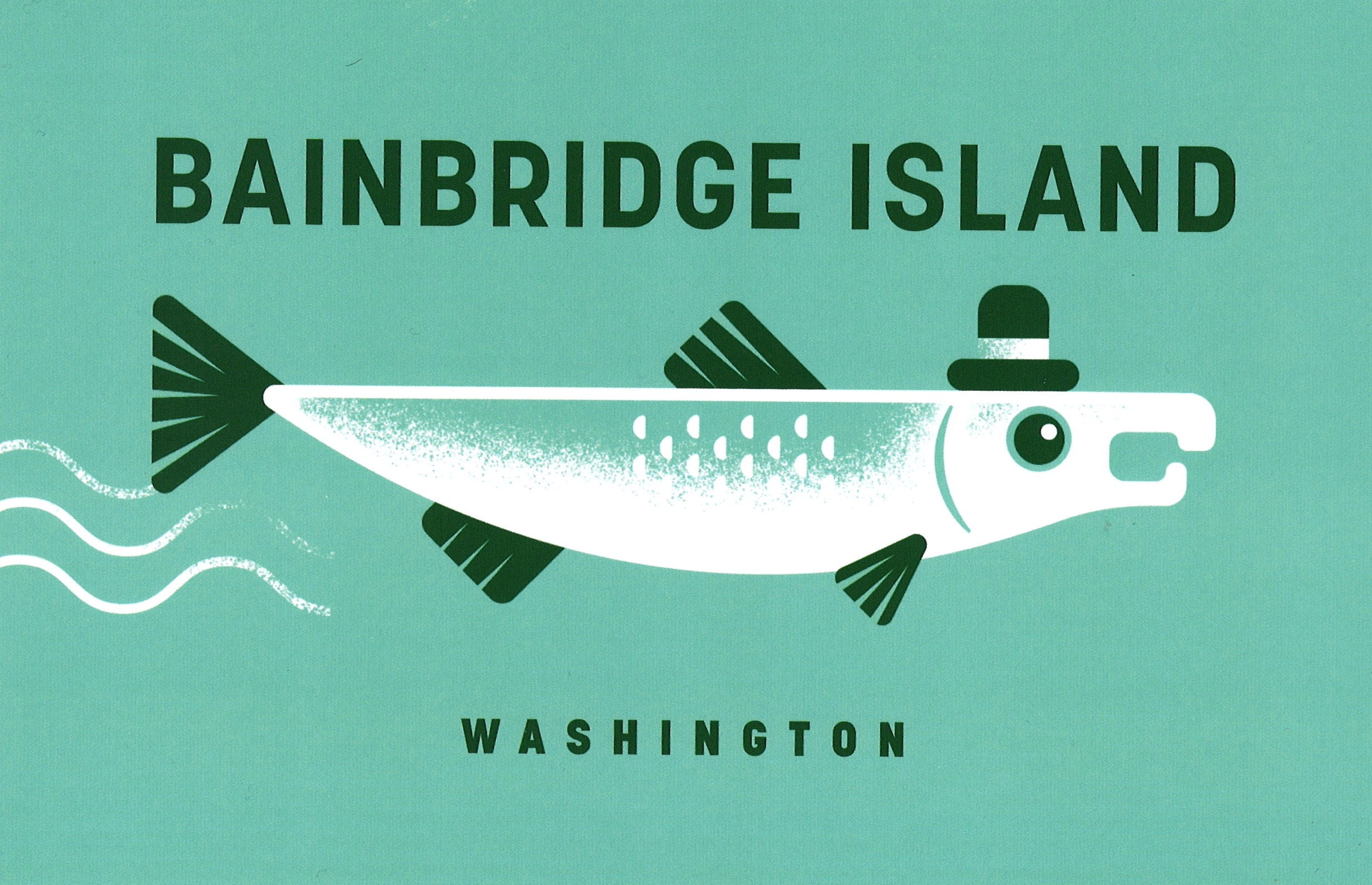 Bainbridge Island Gentleman Salmon Postcard (8.5" x 5.5")