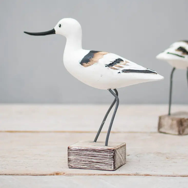 4.5" Hand Carved Mini Avocet by Aviologie