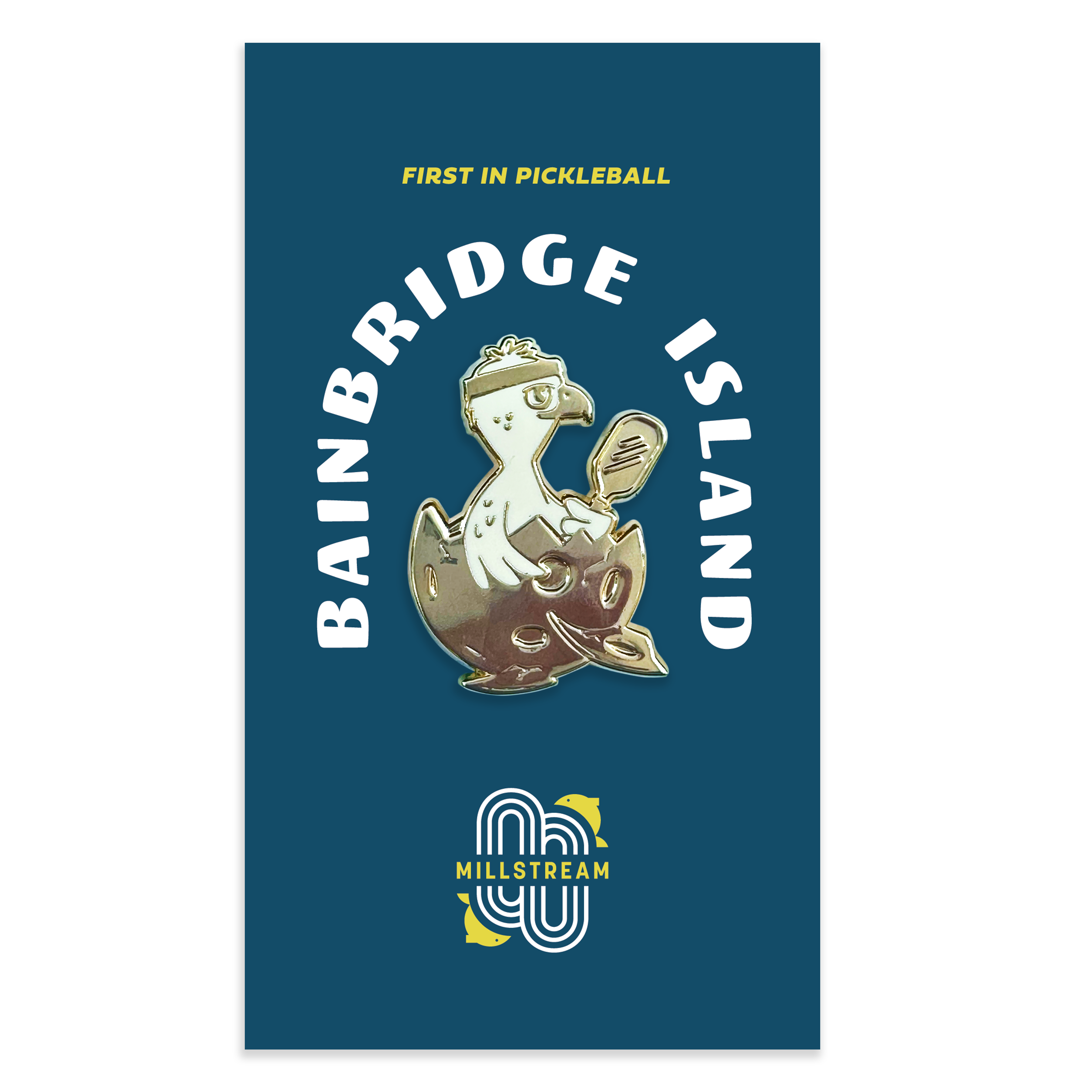 Bainbridge Island Hatchling Pickleball Enamel Pin