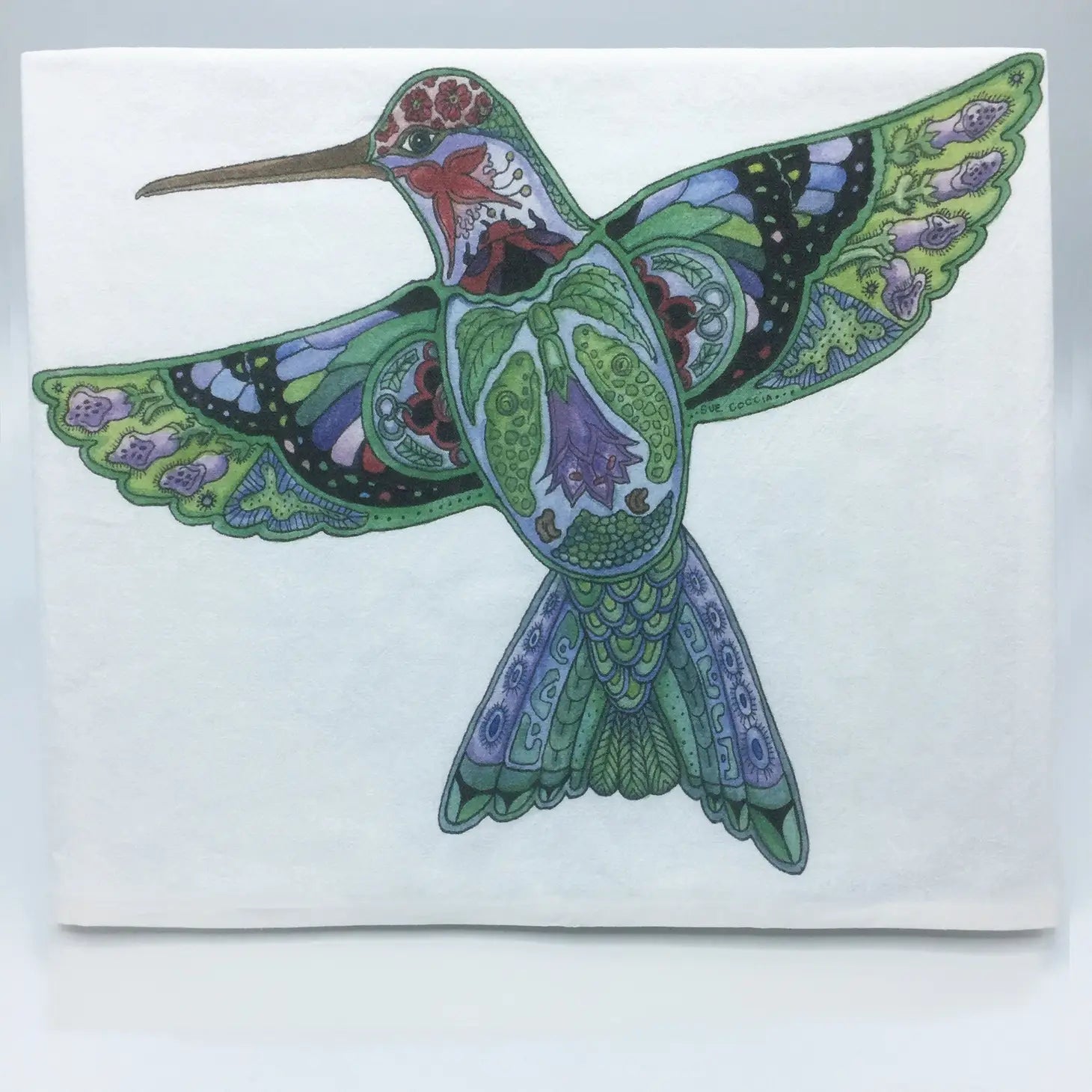 Bainbridge Island Hummingbird Flour Sack Towel
