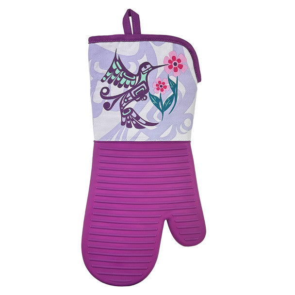 Silicone Oven Mitt -Hummingbird