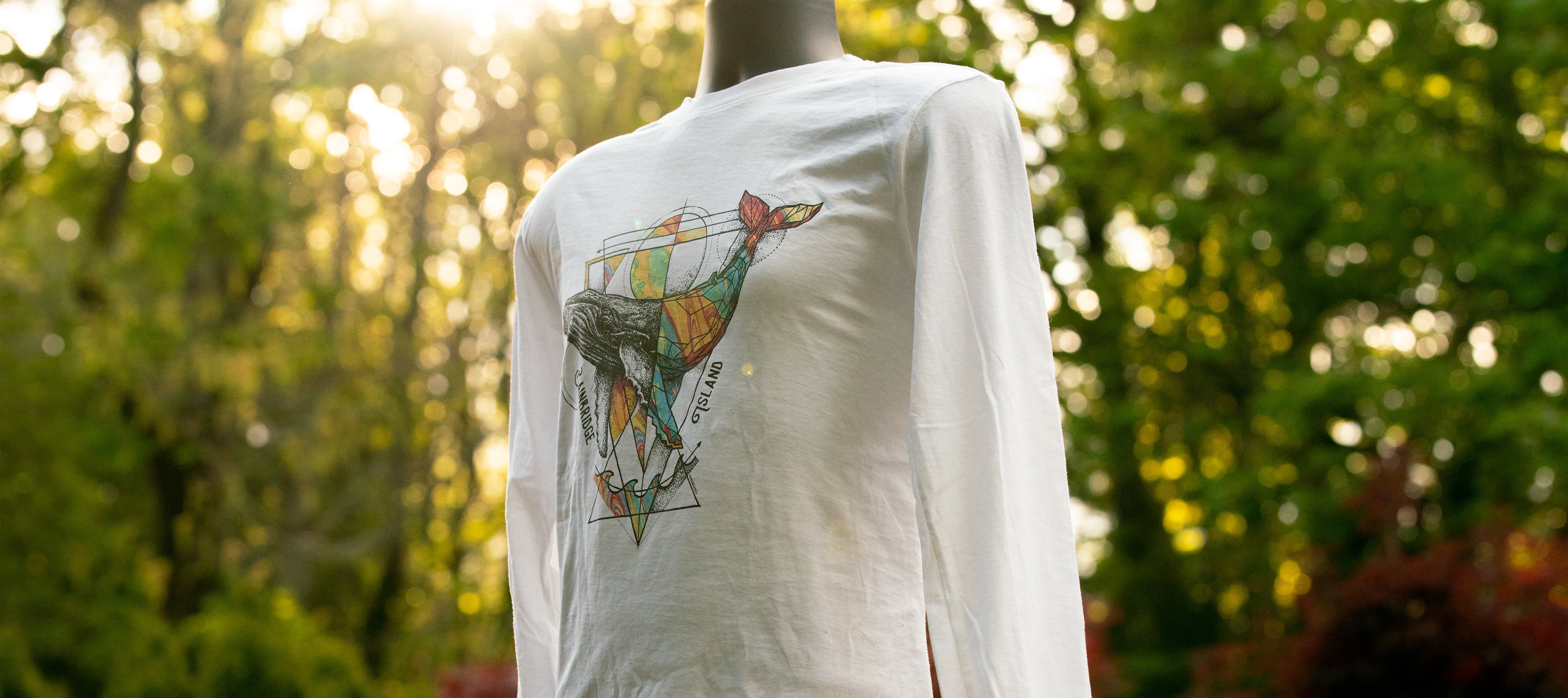 Bainbridge Island Geometric Whale | White