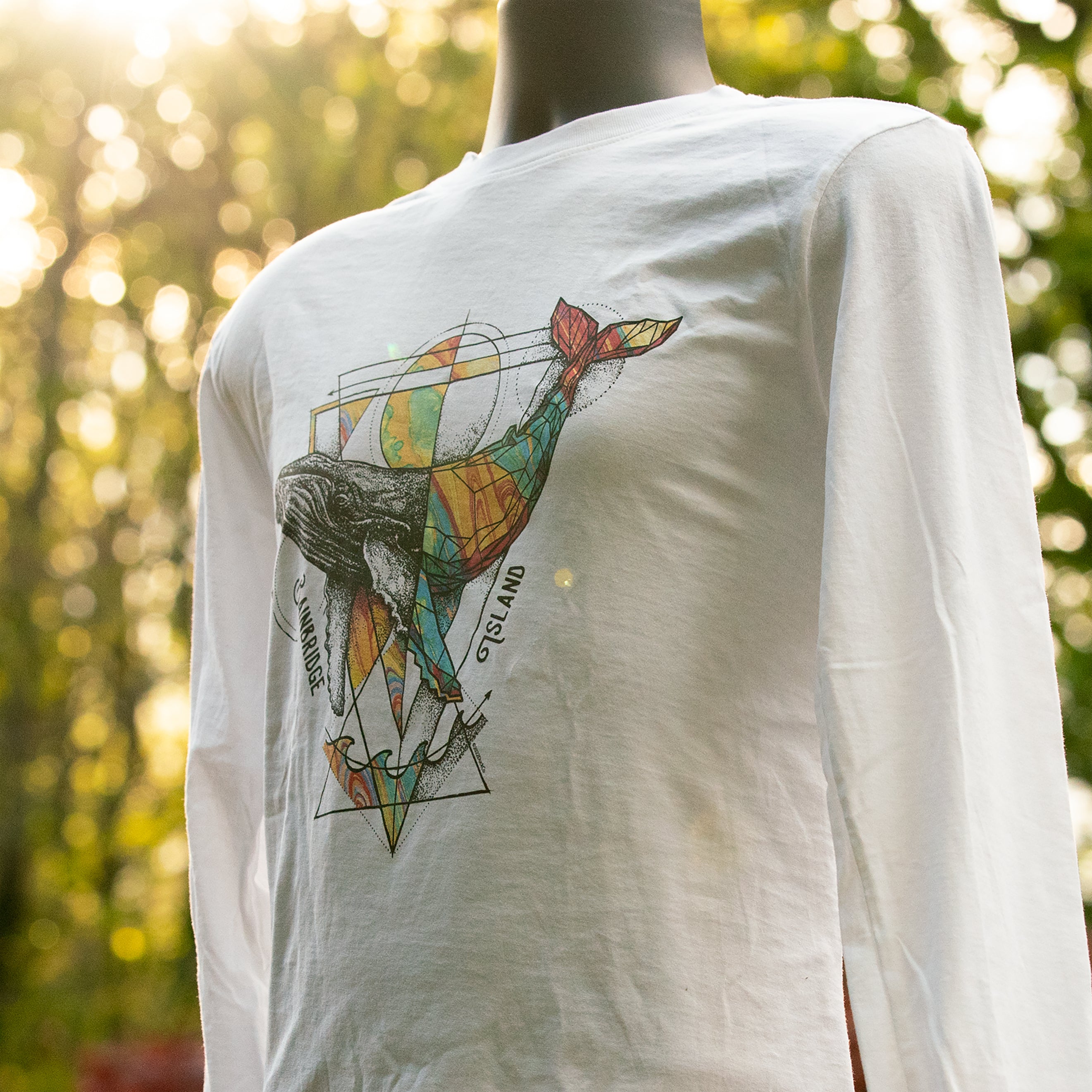 Bainbridge Island Geometric Whale | White