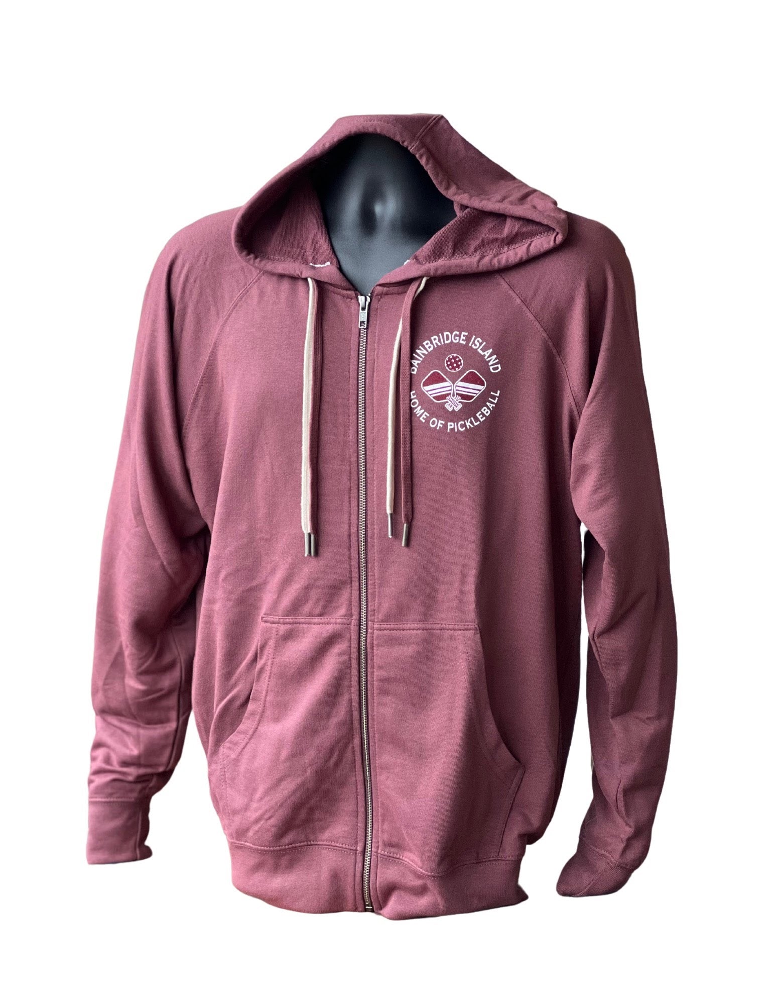 Home of Pickleball Bainbridge Island Zip Up Hoodie | Cabernet
