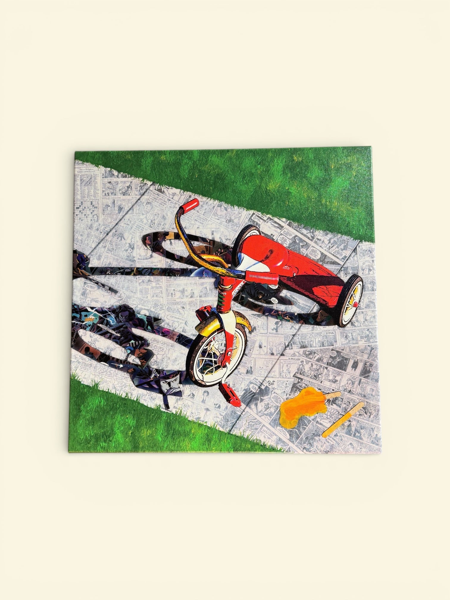 "Lunch Time" Mixed Media Canvas Print by Jerry King