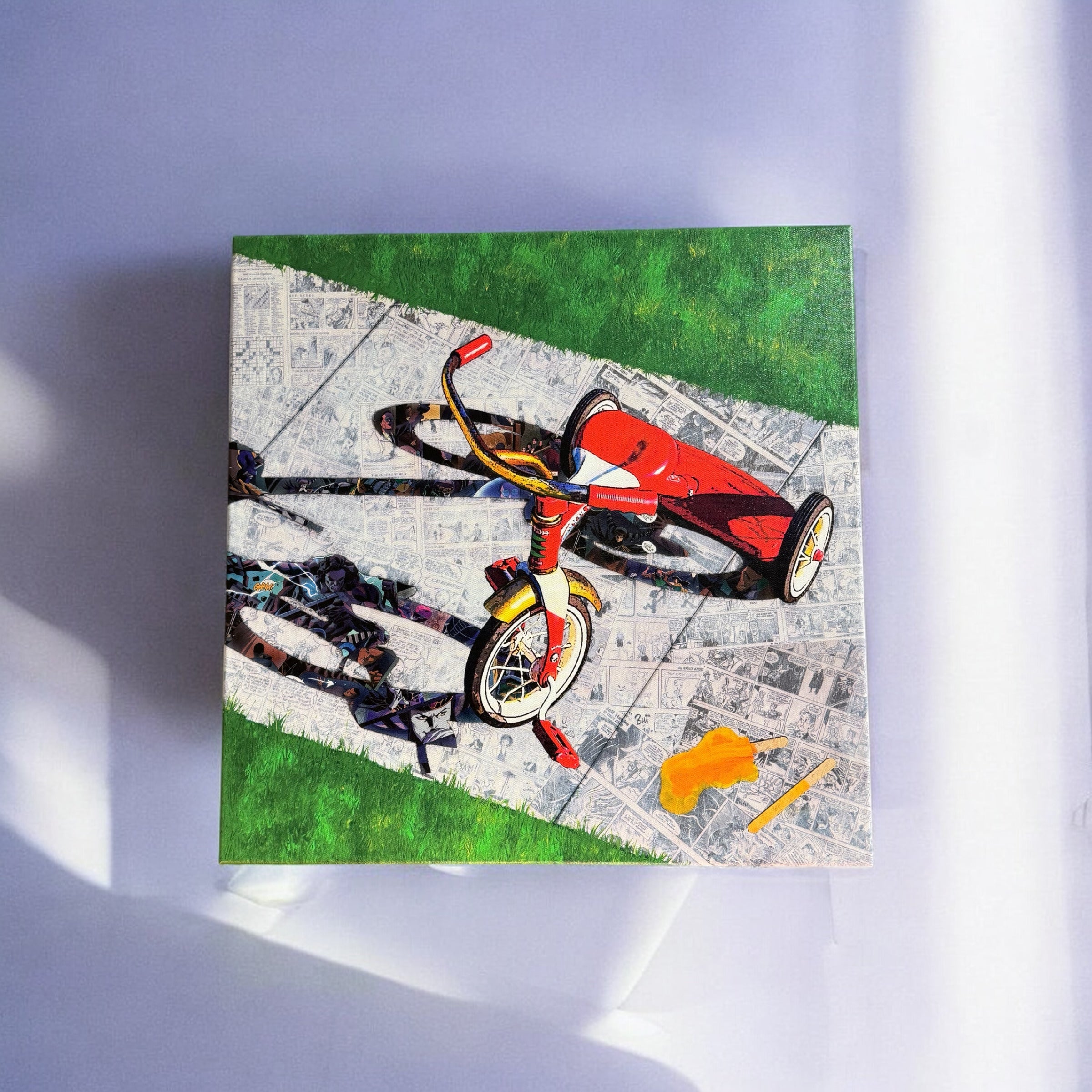 "Lunch Time" Mixed Media Canvas Print by Jerry King