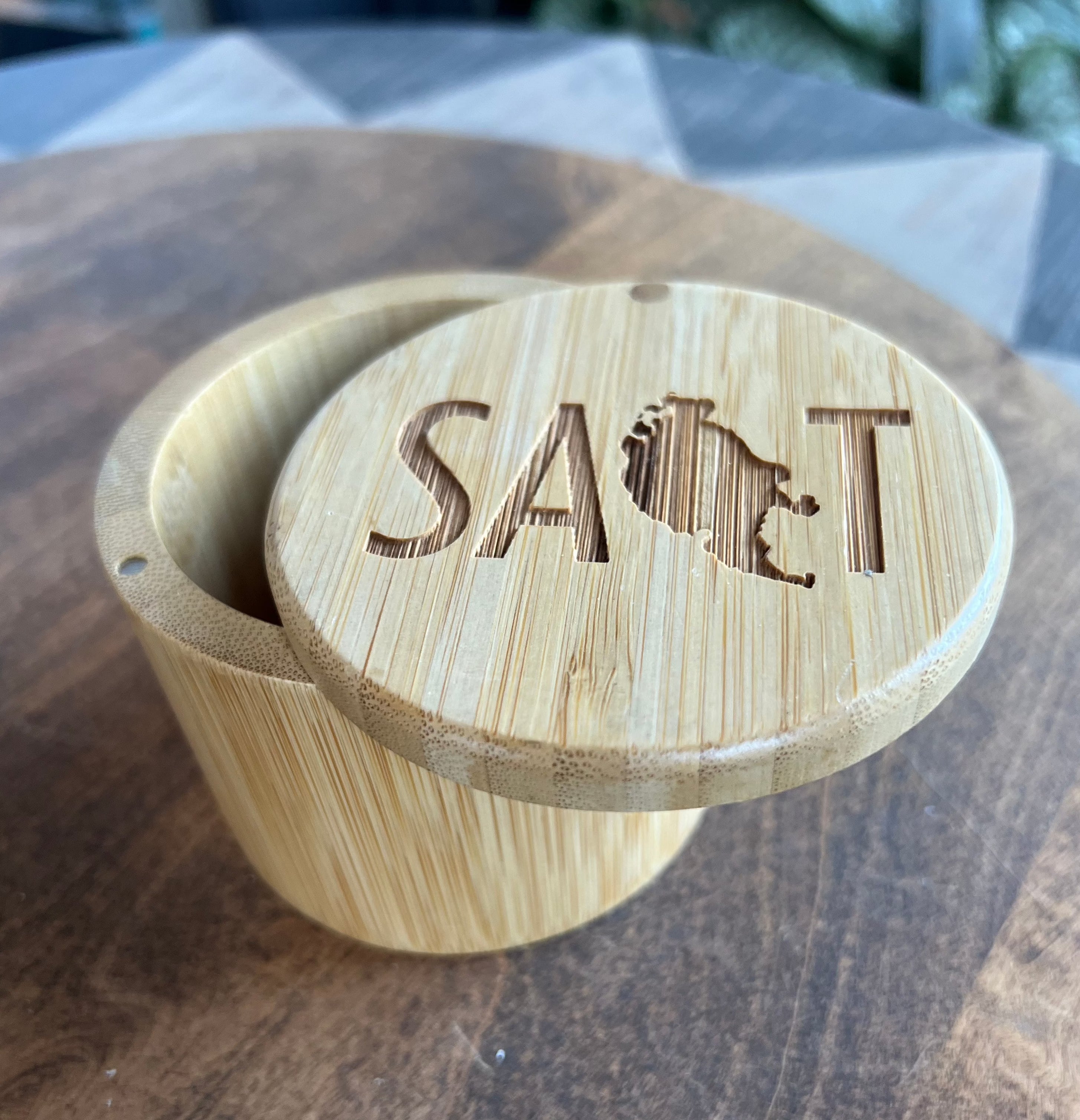 Engraved Saltbox