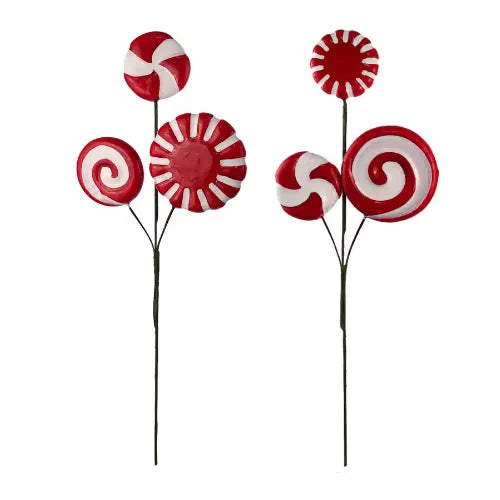 Peppermint Candy Spray Pick