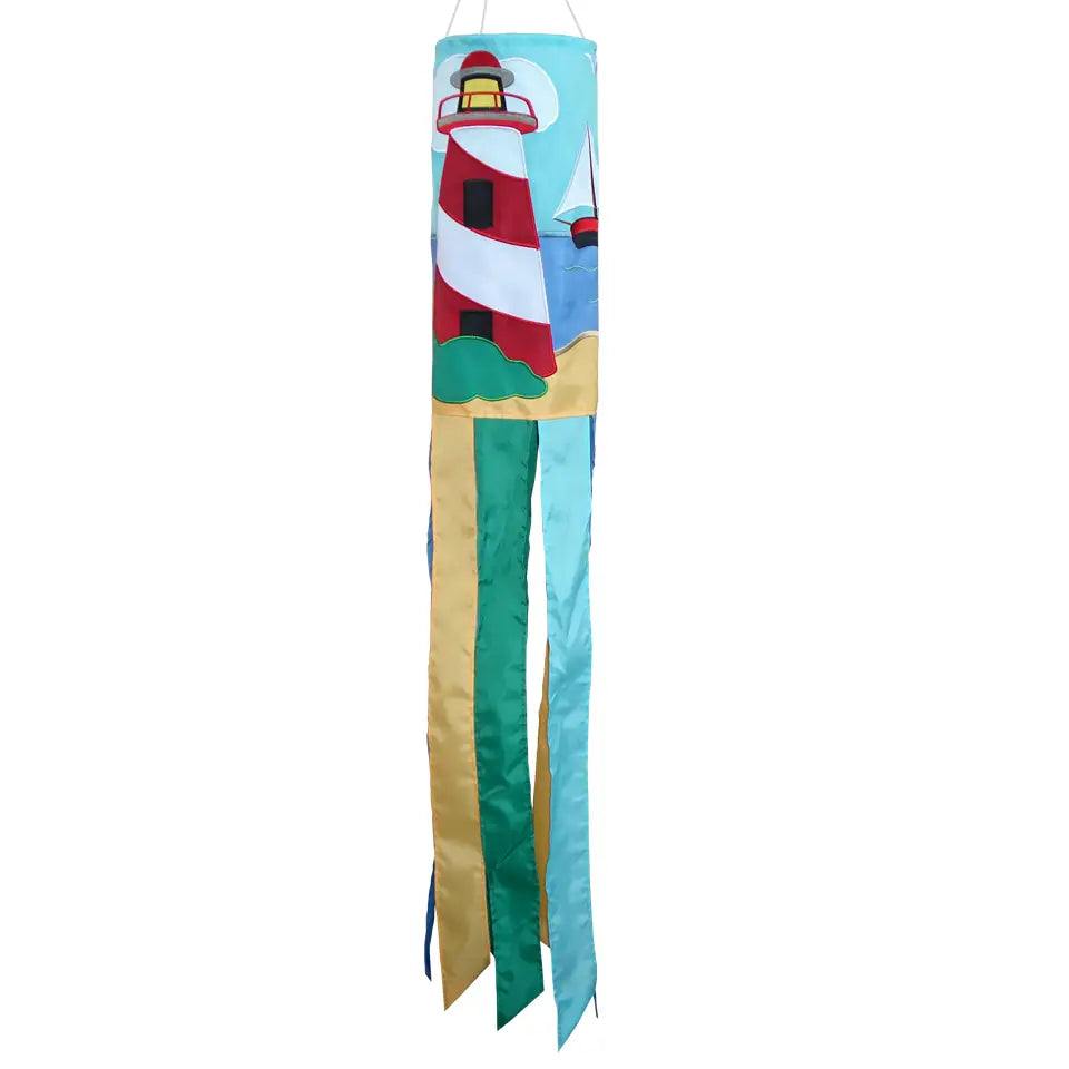 Coastal Lighthouse and Boat 40" Windsock