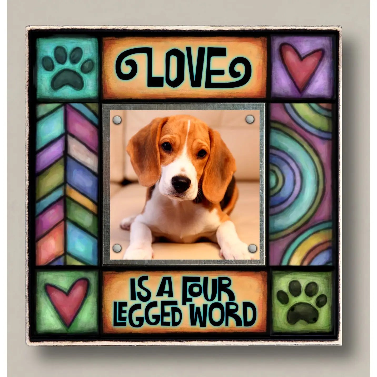 Four Legged Word Pet Picture Frame Wall Art