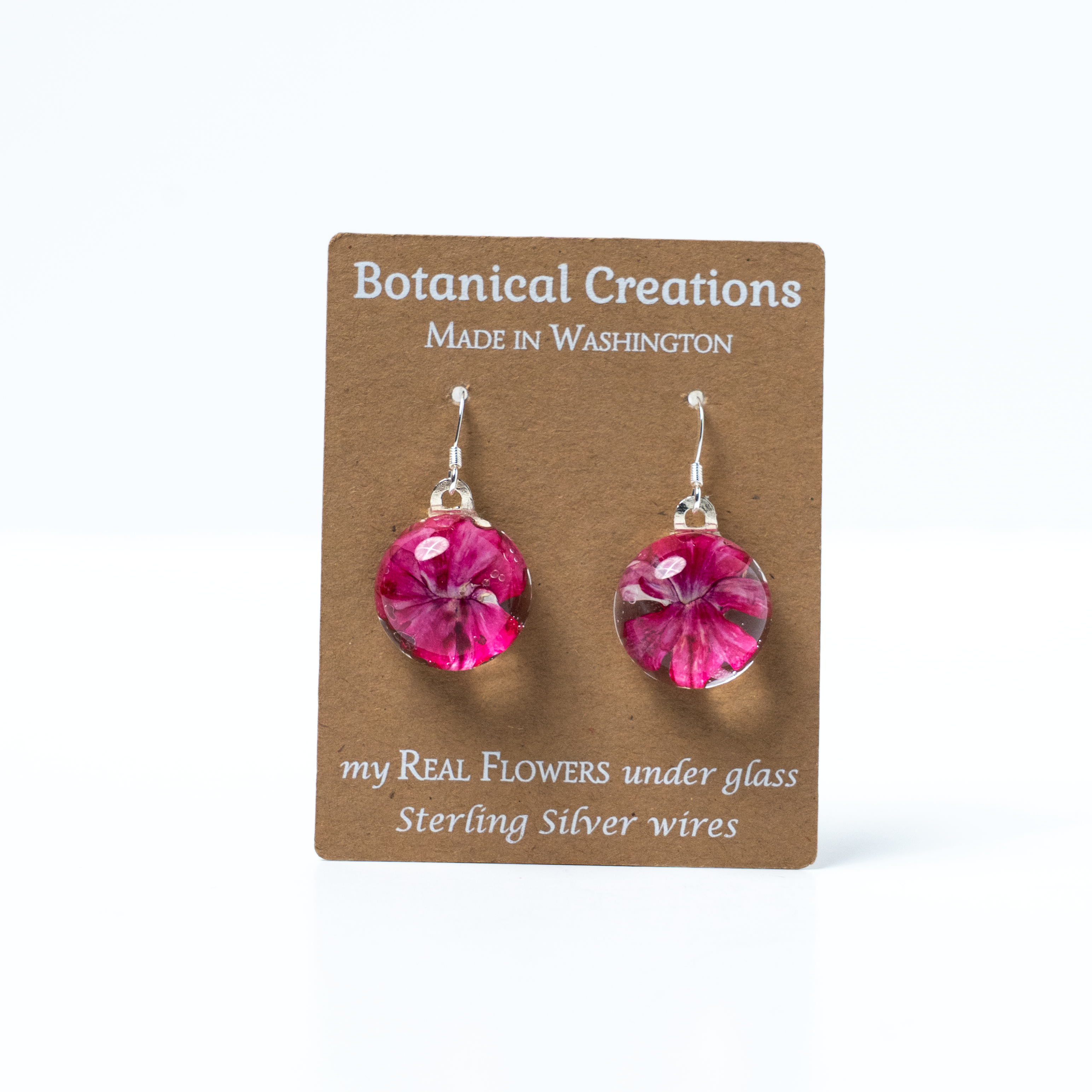 Summer Verbena Dangle Earrings by Botanical Creations