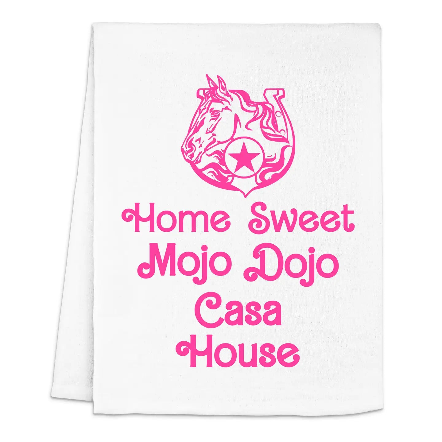Mojo Dojo Casa House Pink Ink - Tea Towel