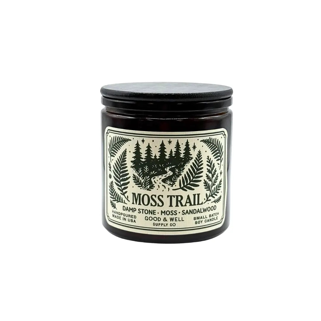 Moss Trail 9oz Soy Candle / Folk & Flame Spring