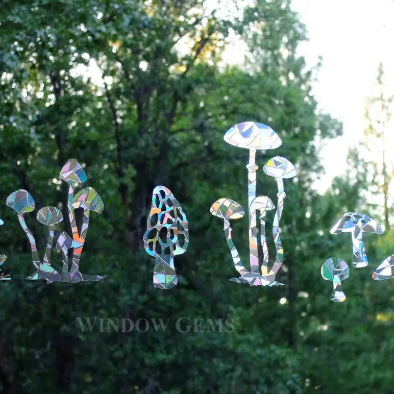 Mushroom Window Clings - Bird Safety Decals - Prismatic!