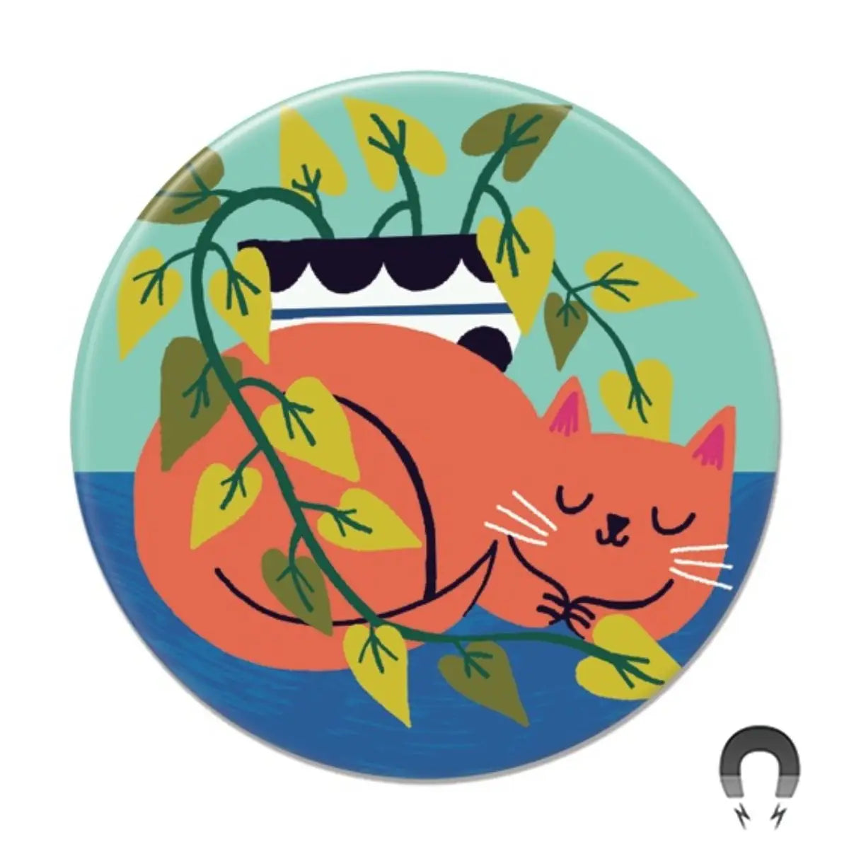 Orange Cat Nap Magnet