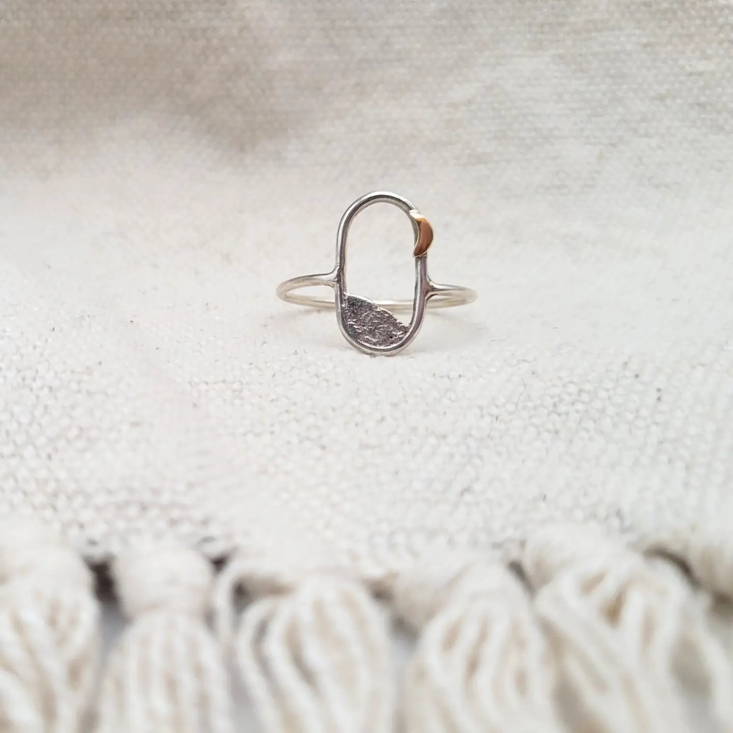 Oval Moon Ring