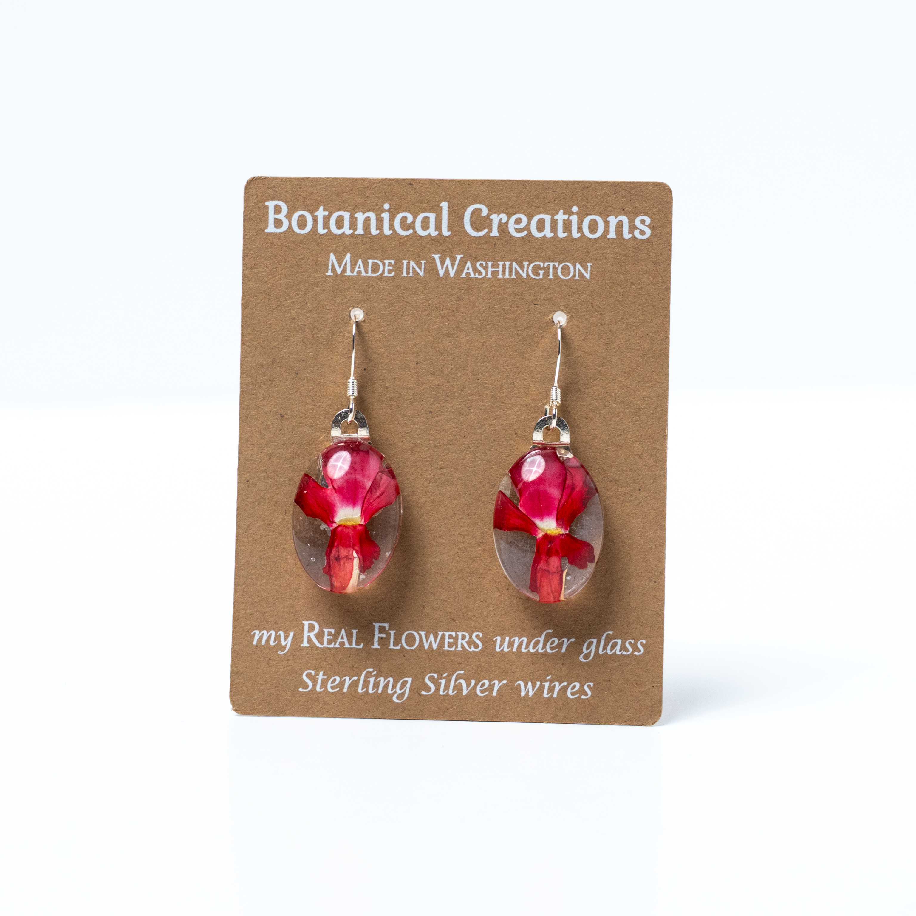 Summer Verbena Dangle Earrings by Botanical Creations