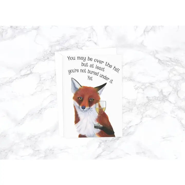 Over the Hill Birthday Greeting Card