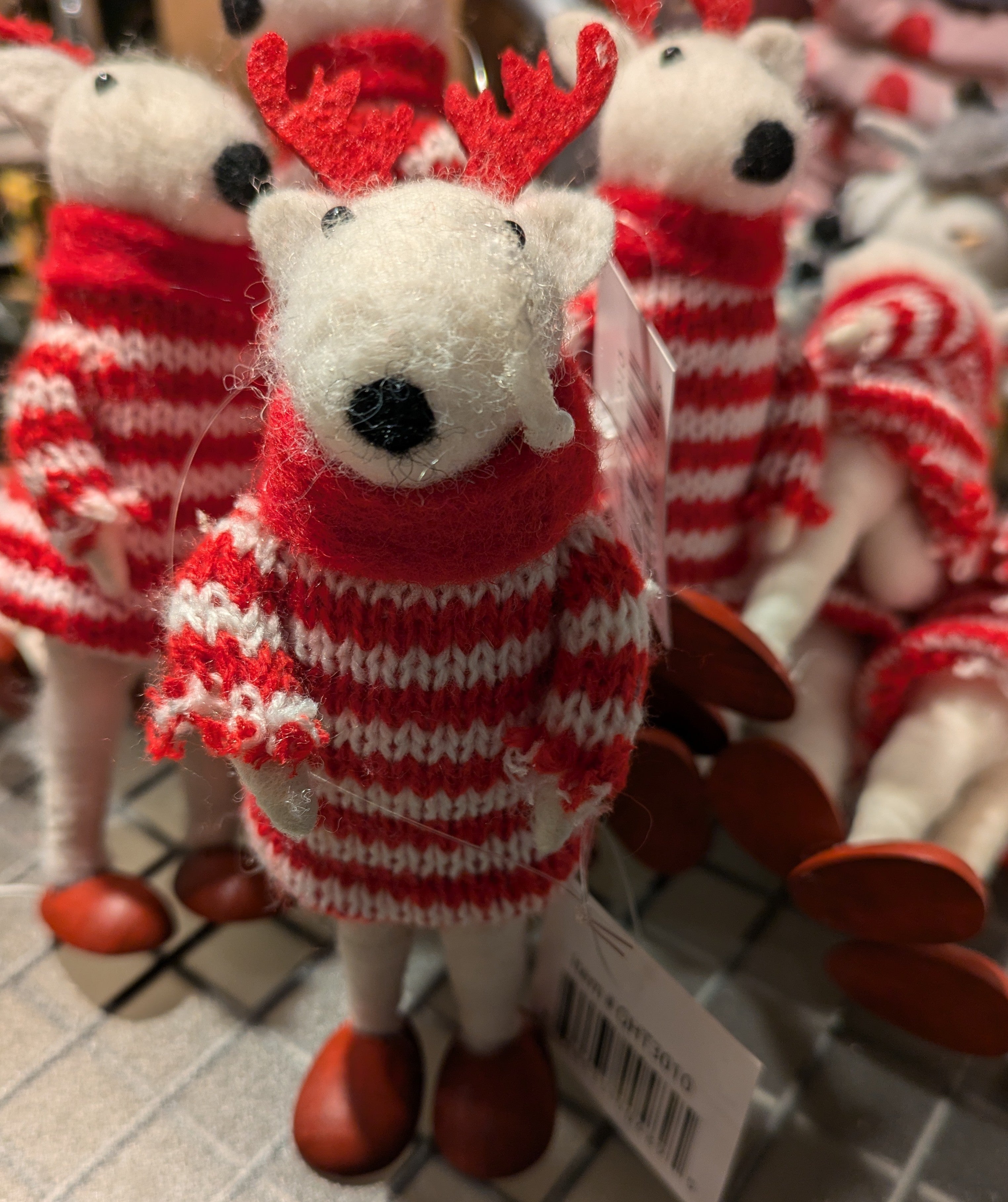 Reno red Felted Ornament