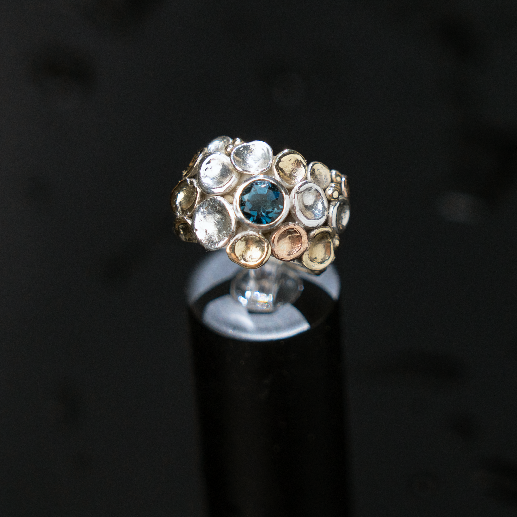 Pebbles on the Beach Ring Series Light Blue Topaz