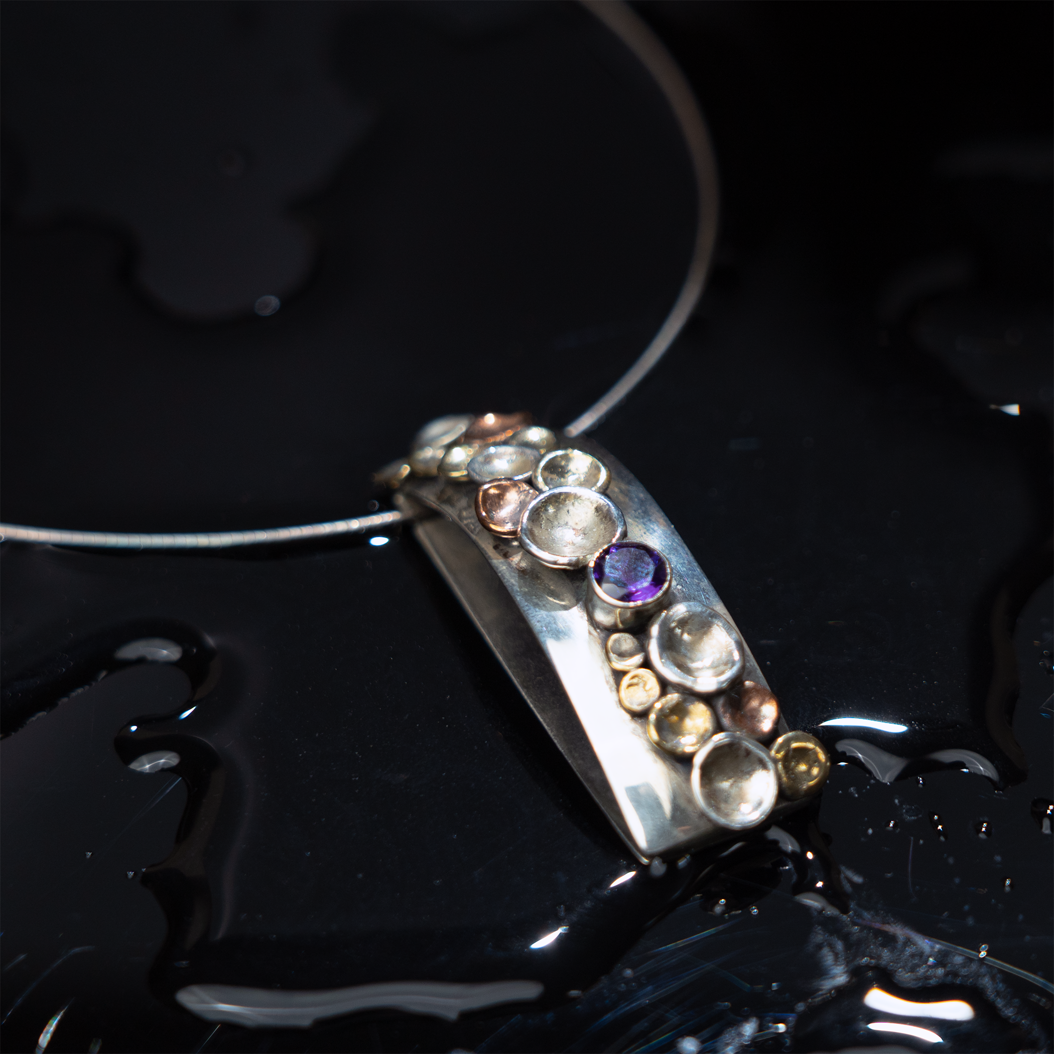 Pebbles On the Beach | Amethyst Necklace