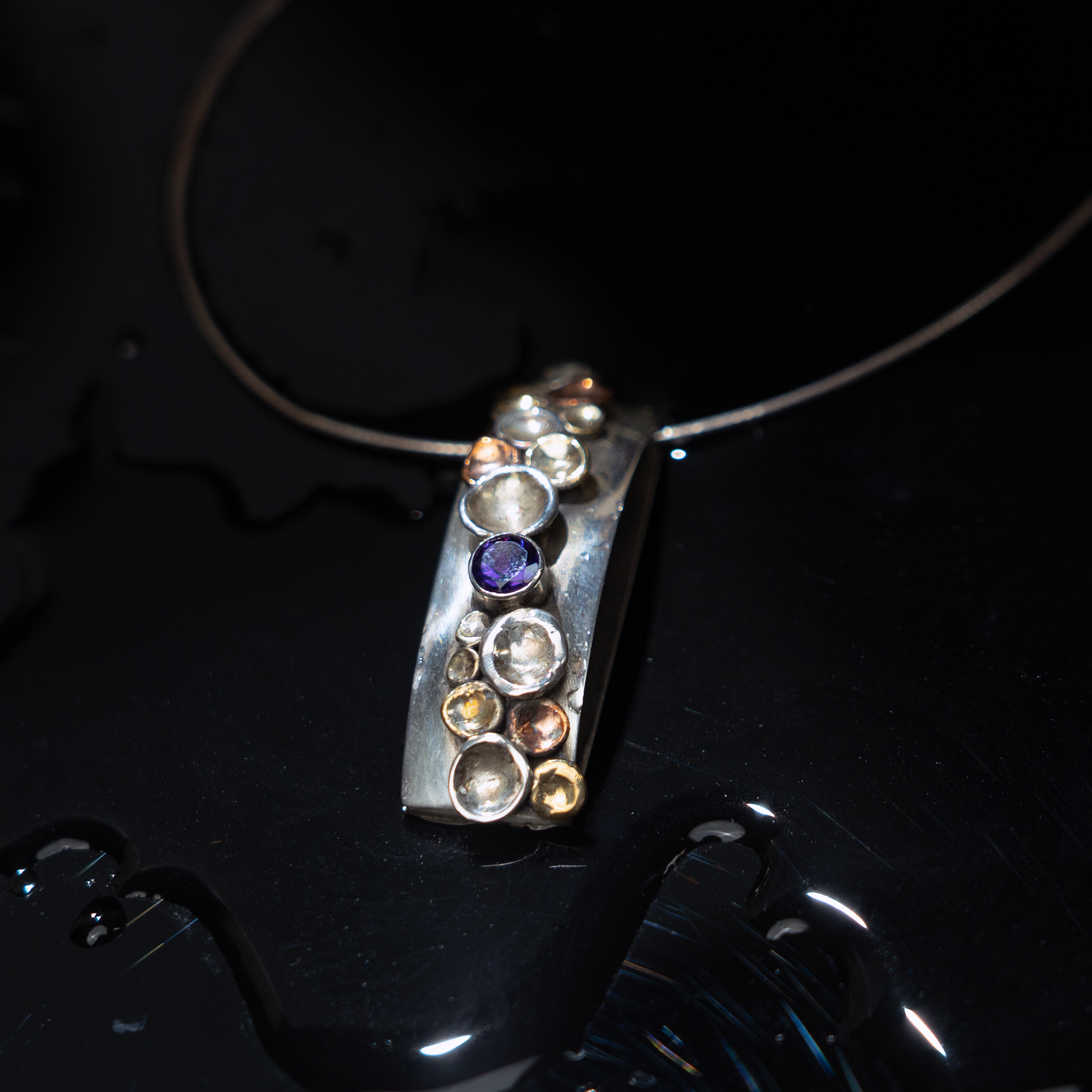 Pebbles On the Beach | Amethyst Necklace