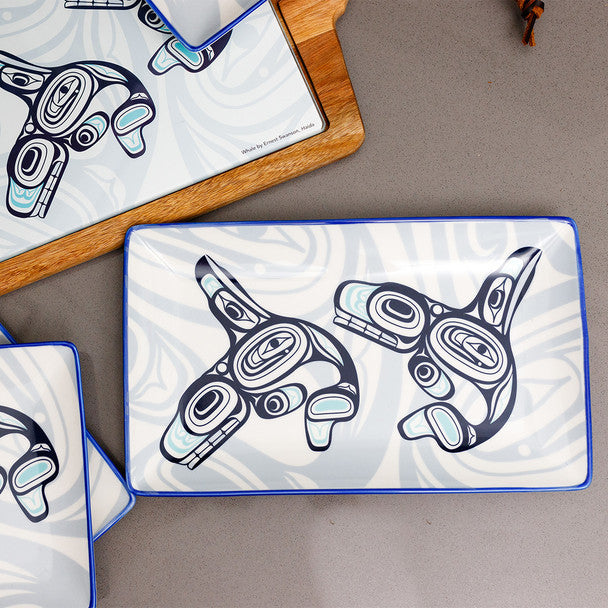Rectangular Platter - Whale by Ernest Swanson (Haida)