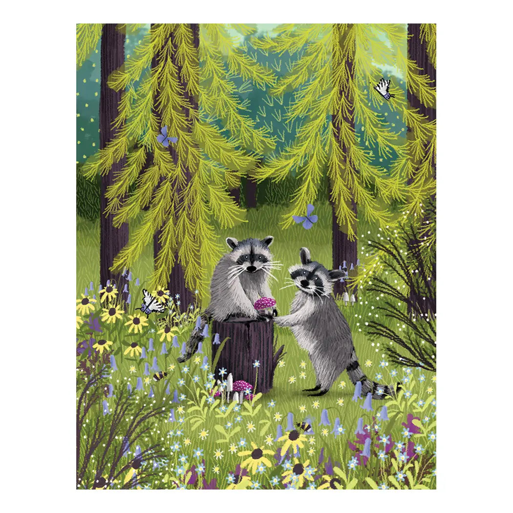 Raccoon Friends Card