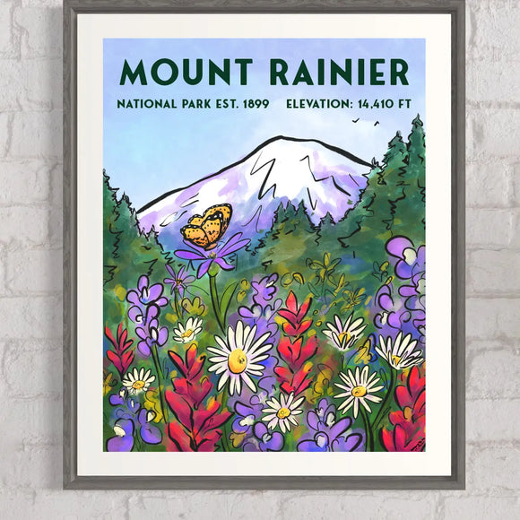 Mt Rainier National Park Art Print