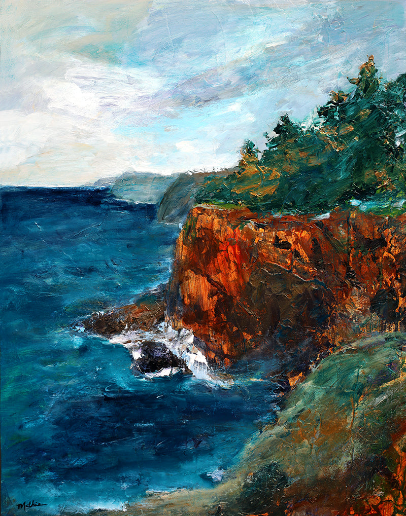 "Receding Saltwater Cliff" Christopher Mathie Fine Art