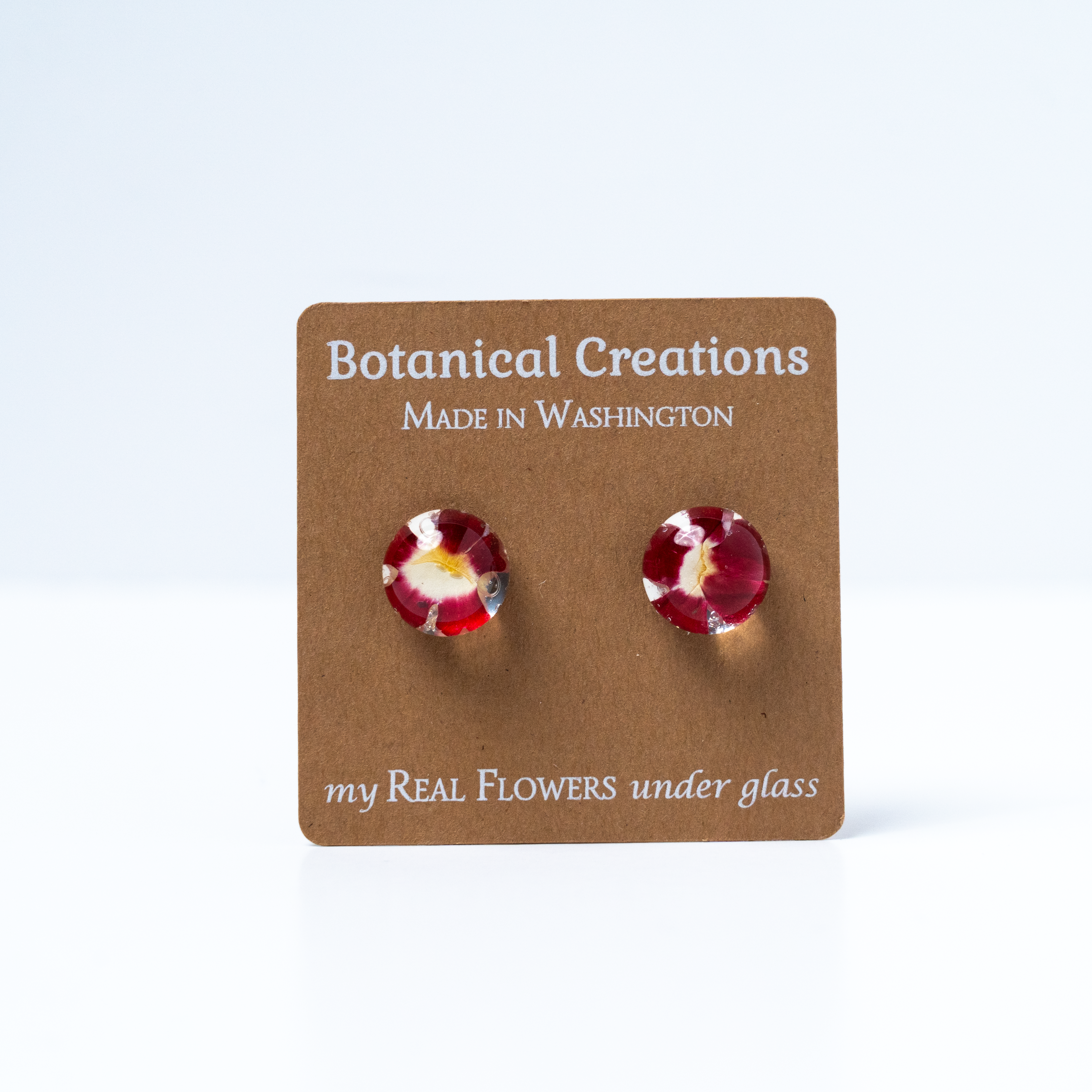 Summer Verbena Stud Earrings by Botanical Creations