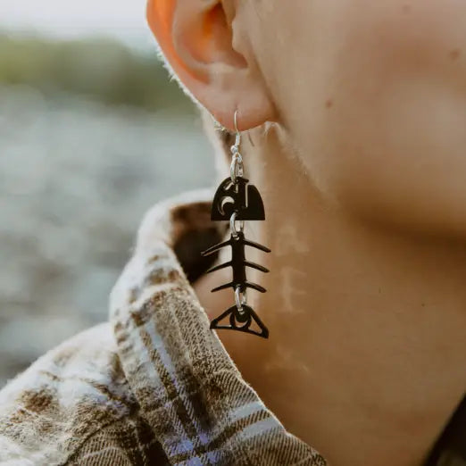 Salmon Ghost Dangle Earrings
