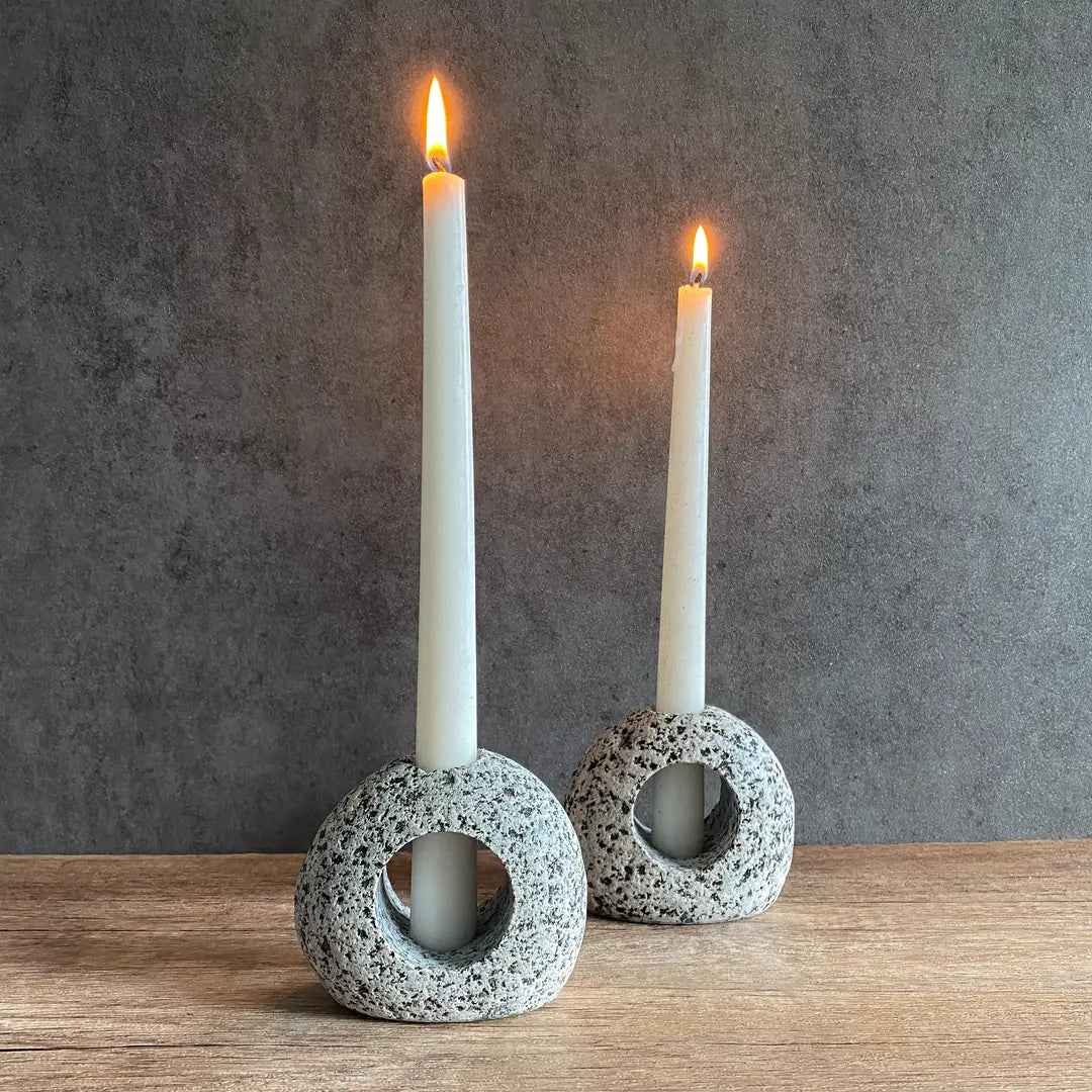 Silhouette Stone Candleholder