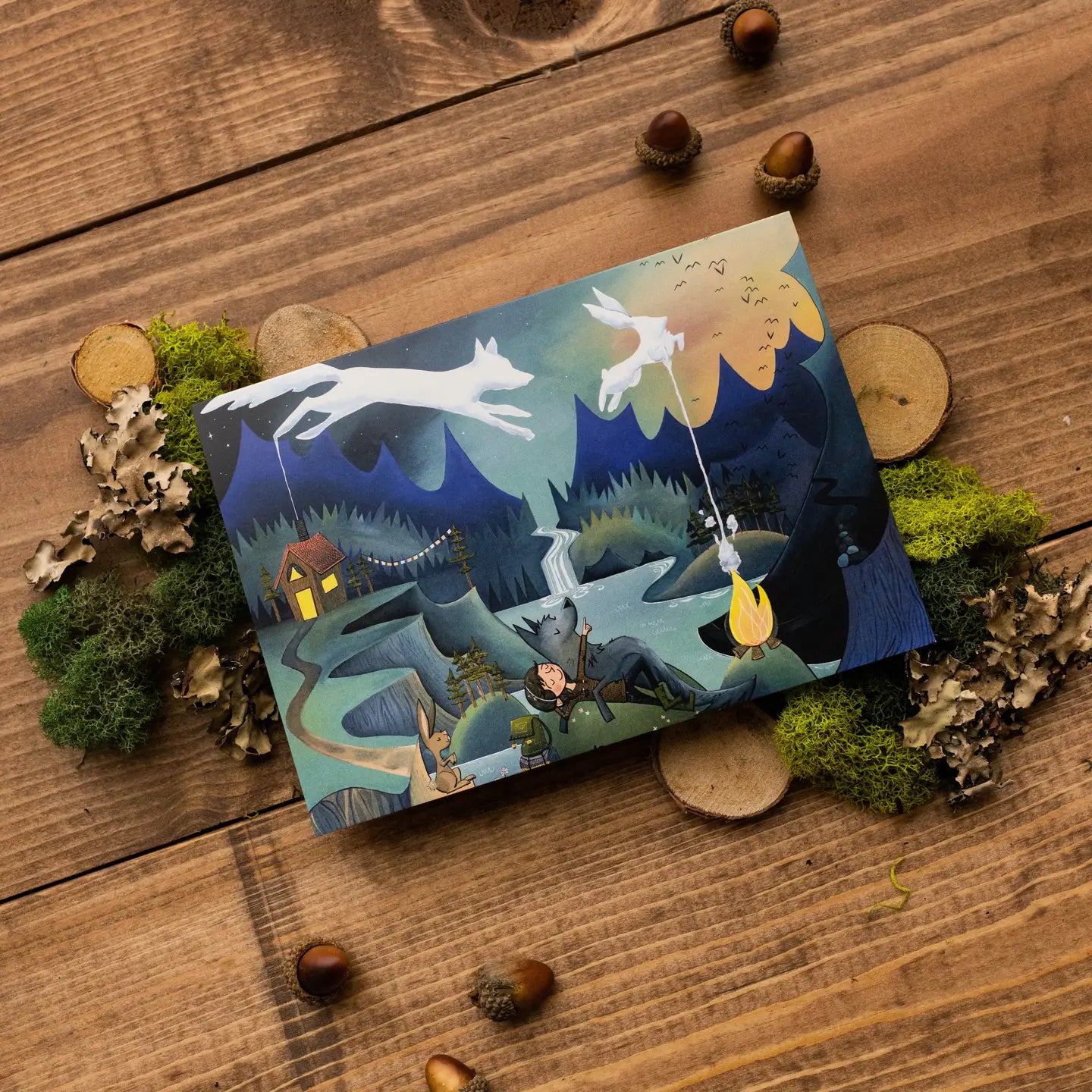 Smoke Clouds Blank Inside Greeting Card