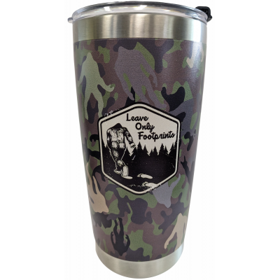 Leave Only Footprints - Camo Tumbler
