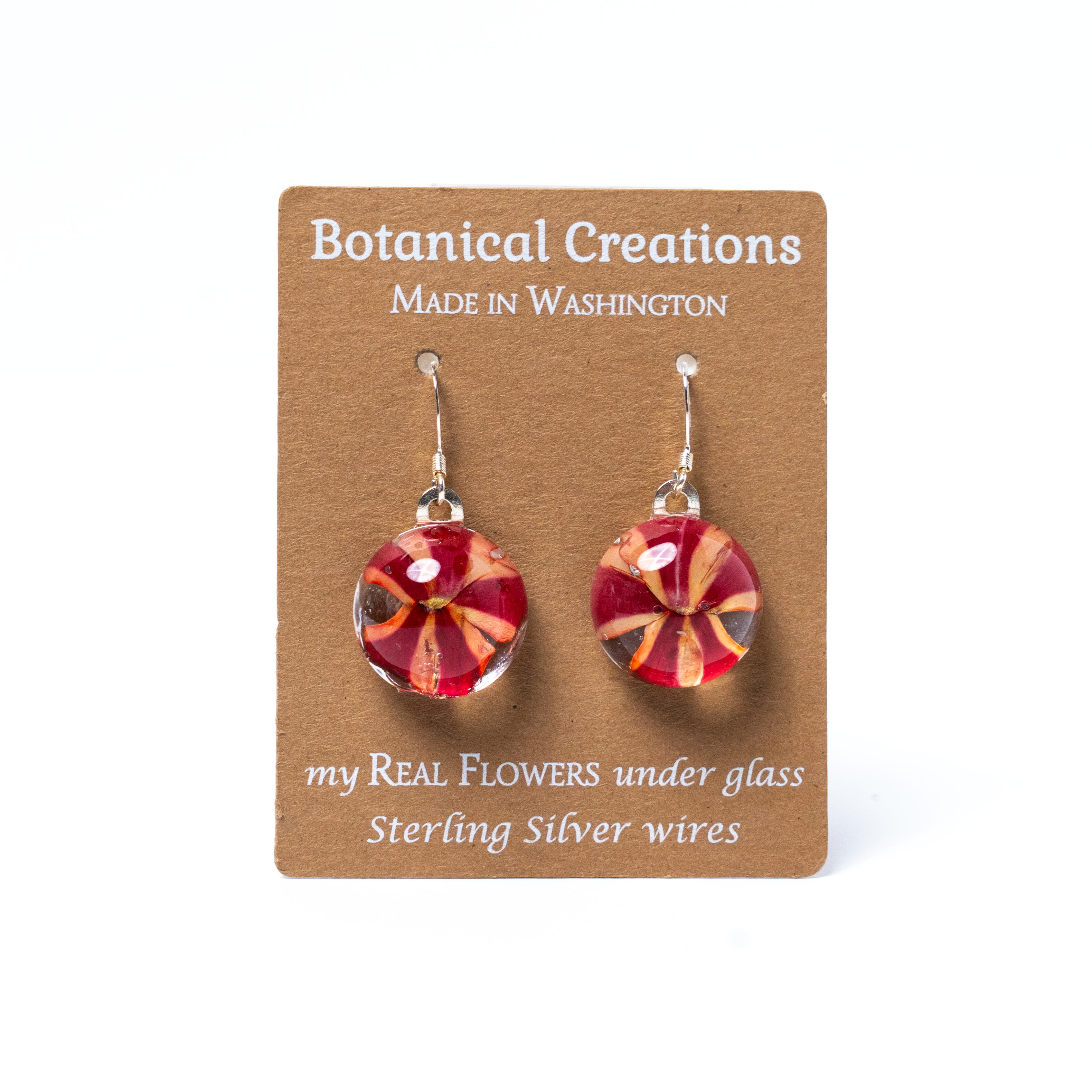 Summer Verbena Dangle Earrings by Botanical Creations