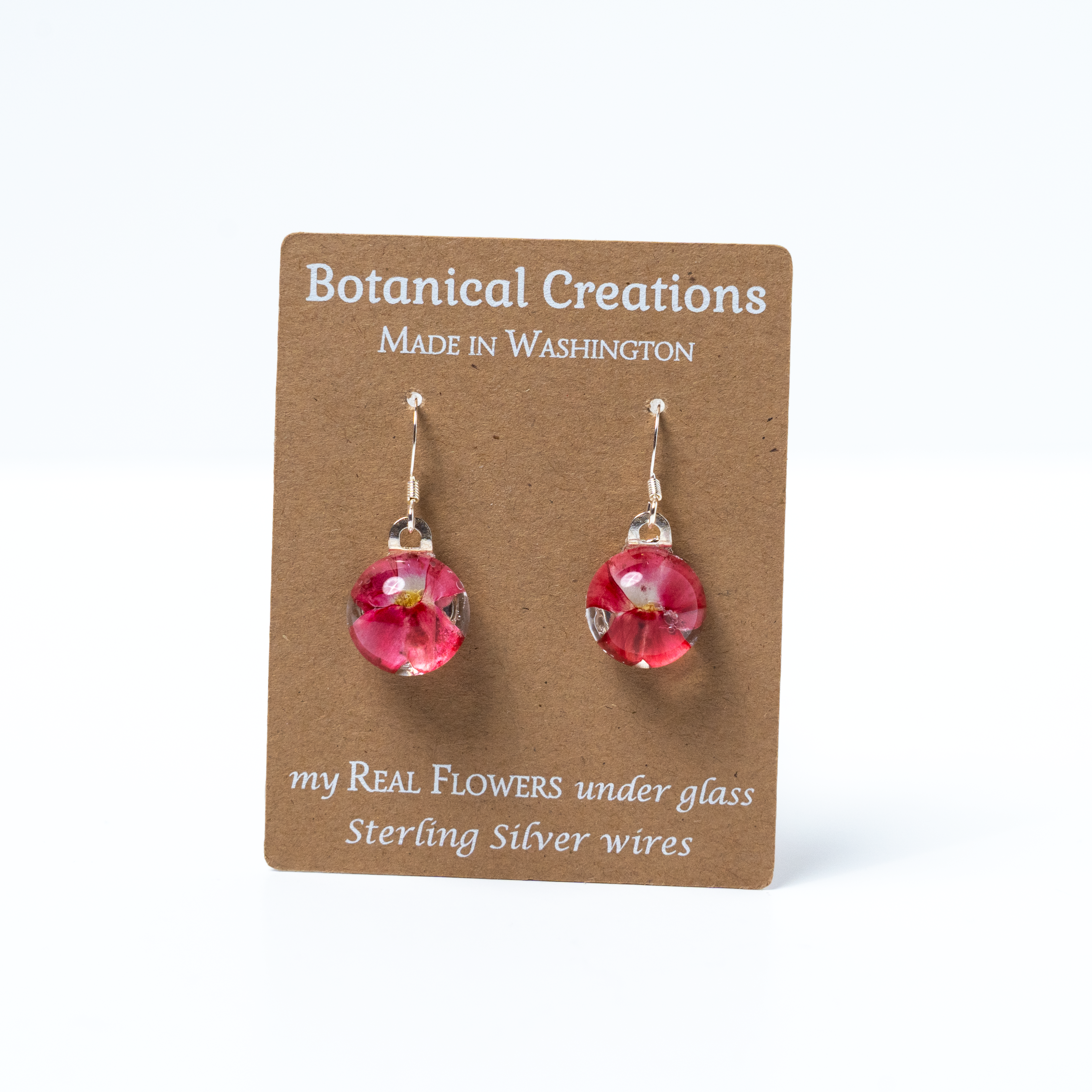 Summer Verbena Dangle Earrings by Botanical Creations