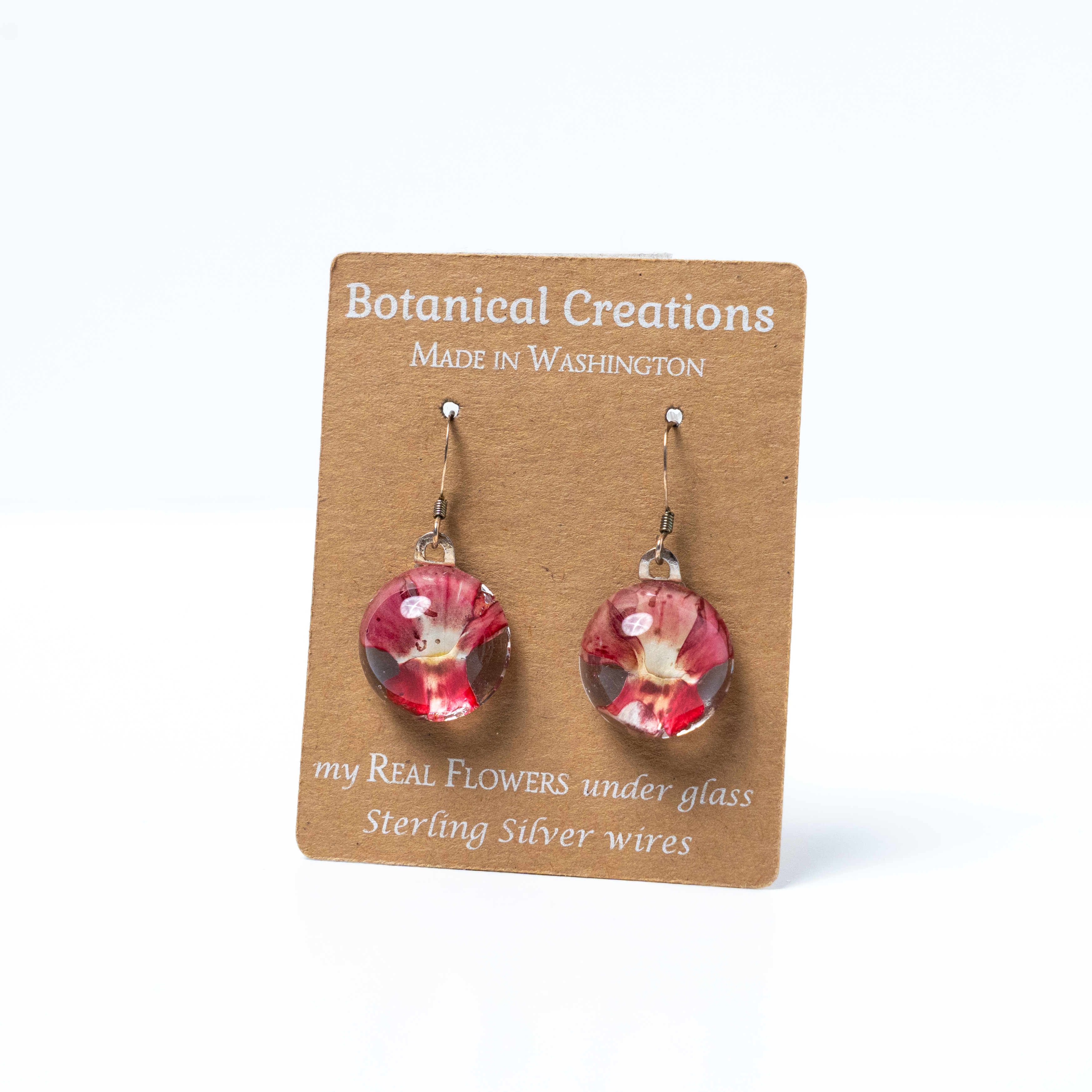 Summer Verbena Dangle Earrings by Botanical Creations