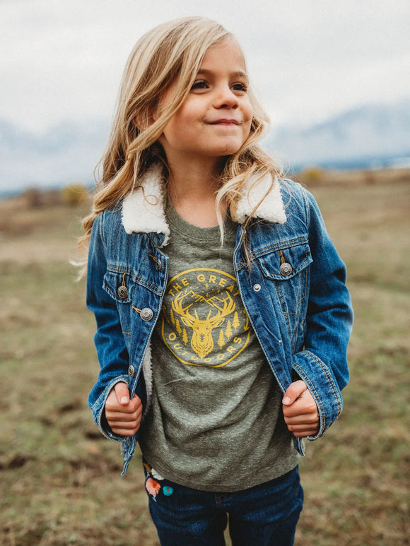 The Great Outdoors Kids Tee | Olive